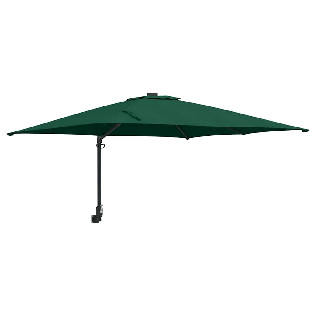 Vidaxxl Gartensonnenschirm grün 248,5 x 247,5 x 160 cm Polyester und Stahl