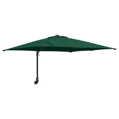 Vidaxxl Gartensonnenschirm grün 248,5 x 247,5 x 160 cm Polyester und Stahl