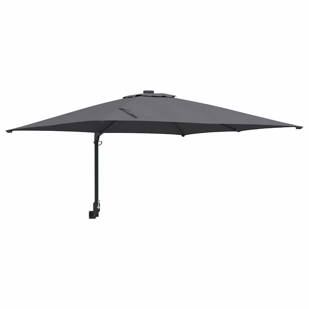 Vidaxxl Gartensonnenschirm Anthrazit 248,5 x 247,5 x 160 cm Polyester und Stahl