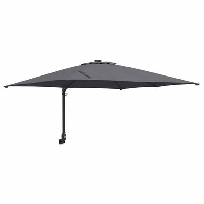 Vidaxxl Gartensonnenschirm Anthrazit 248,5 x 247,5 x 160 cm Polyester und Stahl