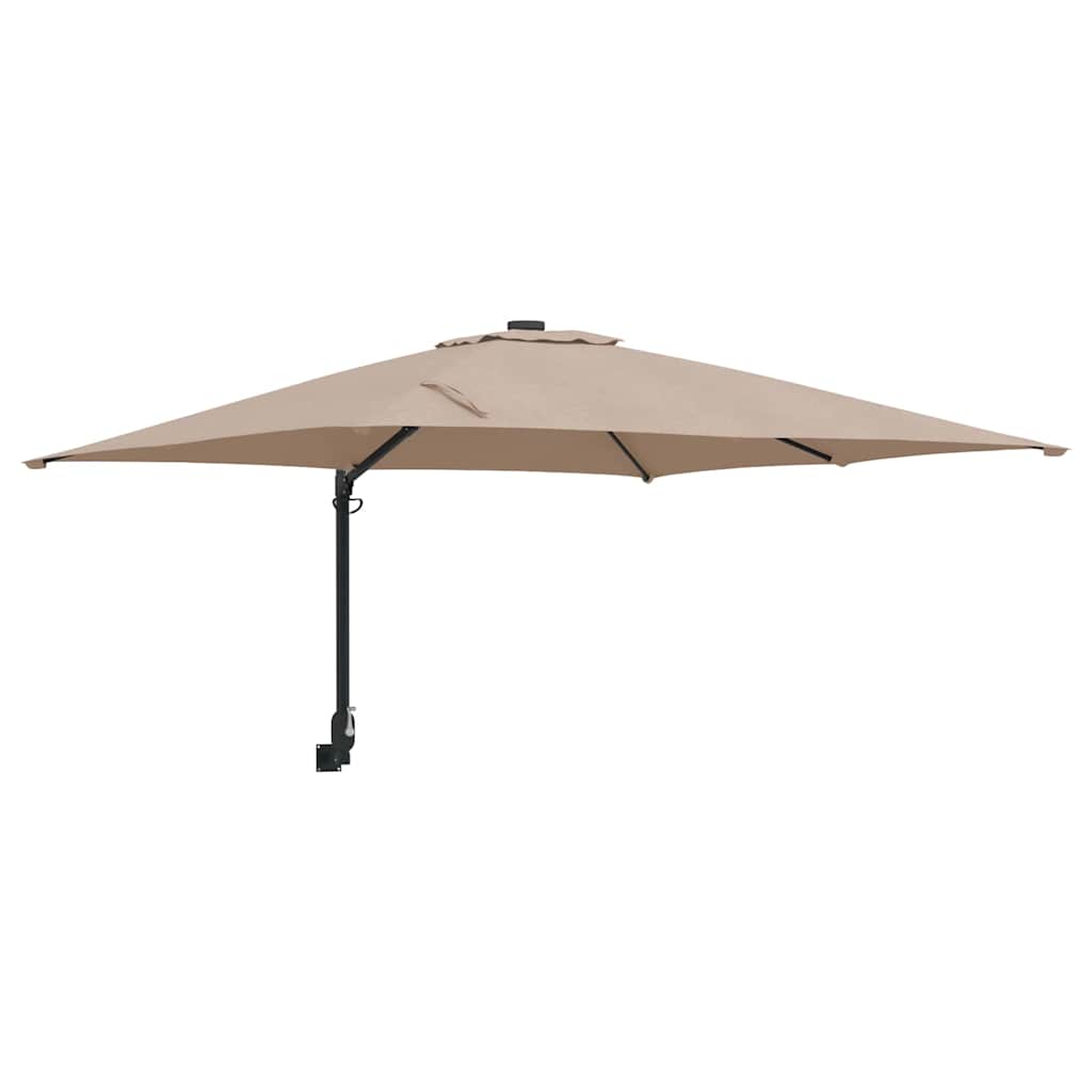 Vidaxxl Gartensonnenschirm Taupe 248,5 x 247,5 x 160 cm Polyester und Stahl