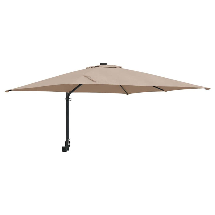 Vidaxxl Gartensonnenschirm Taupe 248,5 x 247,5 x 160 cm Polyester und Stahl