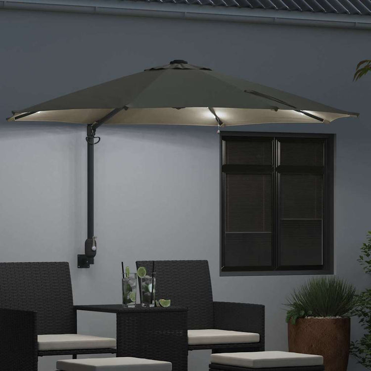 Vidaxxl Gartensonnenschirm Sand 248 x 248 x 148 cm Polyester und Stahl