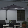 Vidaxxl Gartensonnenschirm Anthrazit 248 x 248 x 148 cm Polyester und Stahl