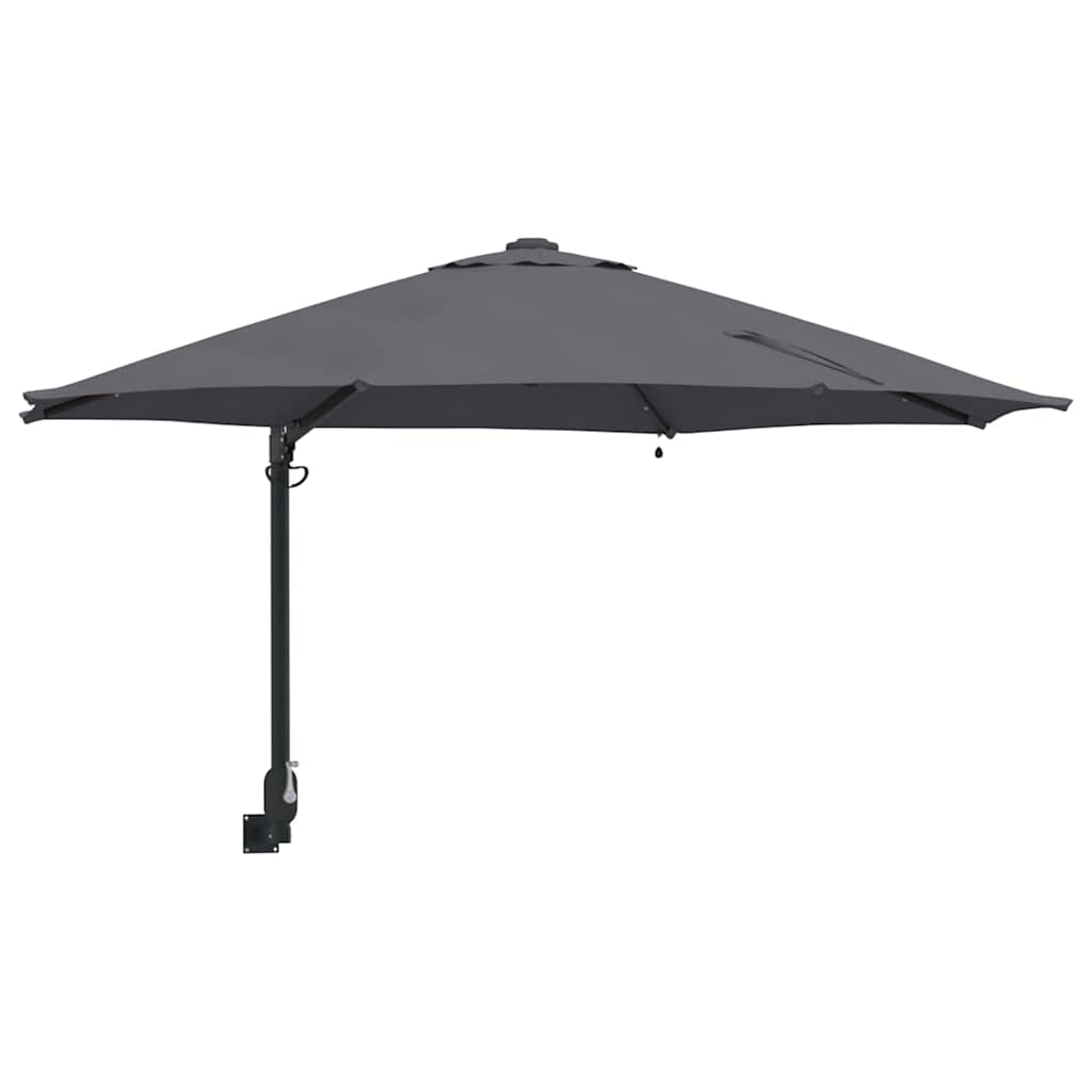 Vidaxxl Gartensonnenschirm Anthrazit 248 x 248 x 148 cm Polyester und Stahl