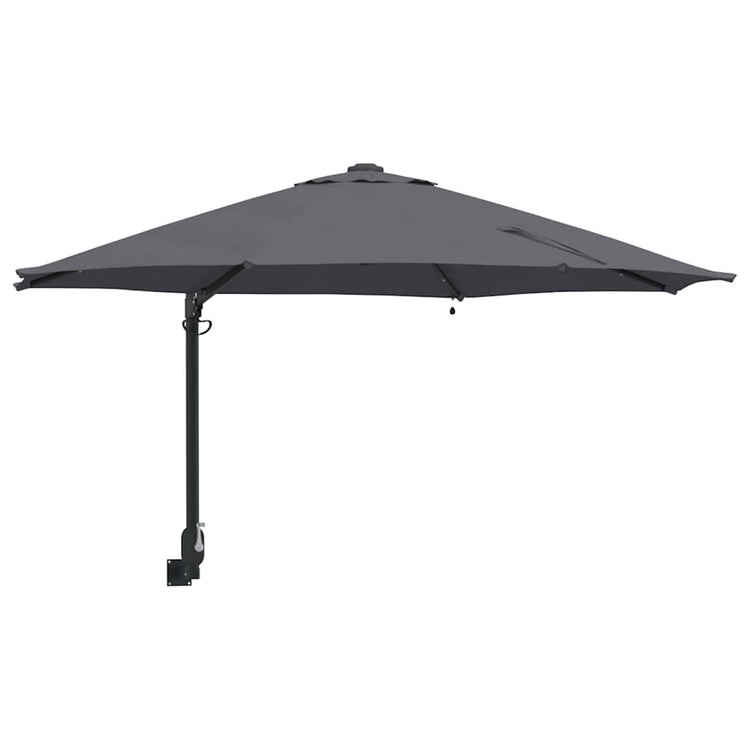 Vidaxxl Gartensonnenschirm Anthrazit 248 x 248 x 148 cm Polyester und Stahl