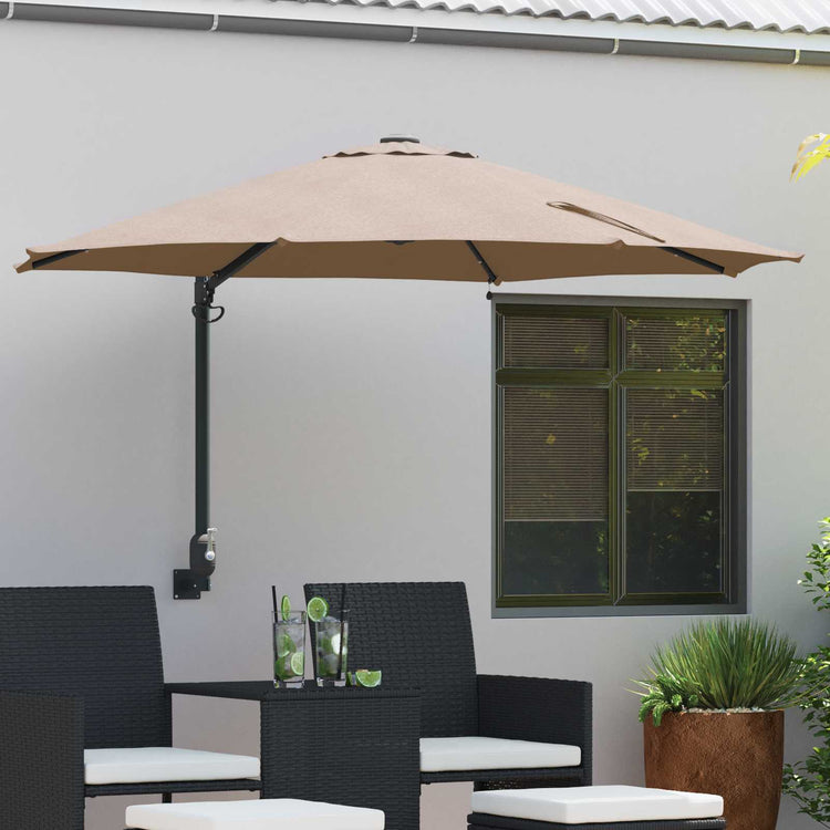 Vidaxx Gartensonnenschirm Taupe 248 x 248 x 148 cm Polyester und Stahl