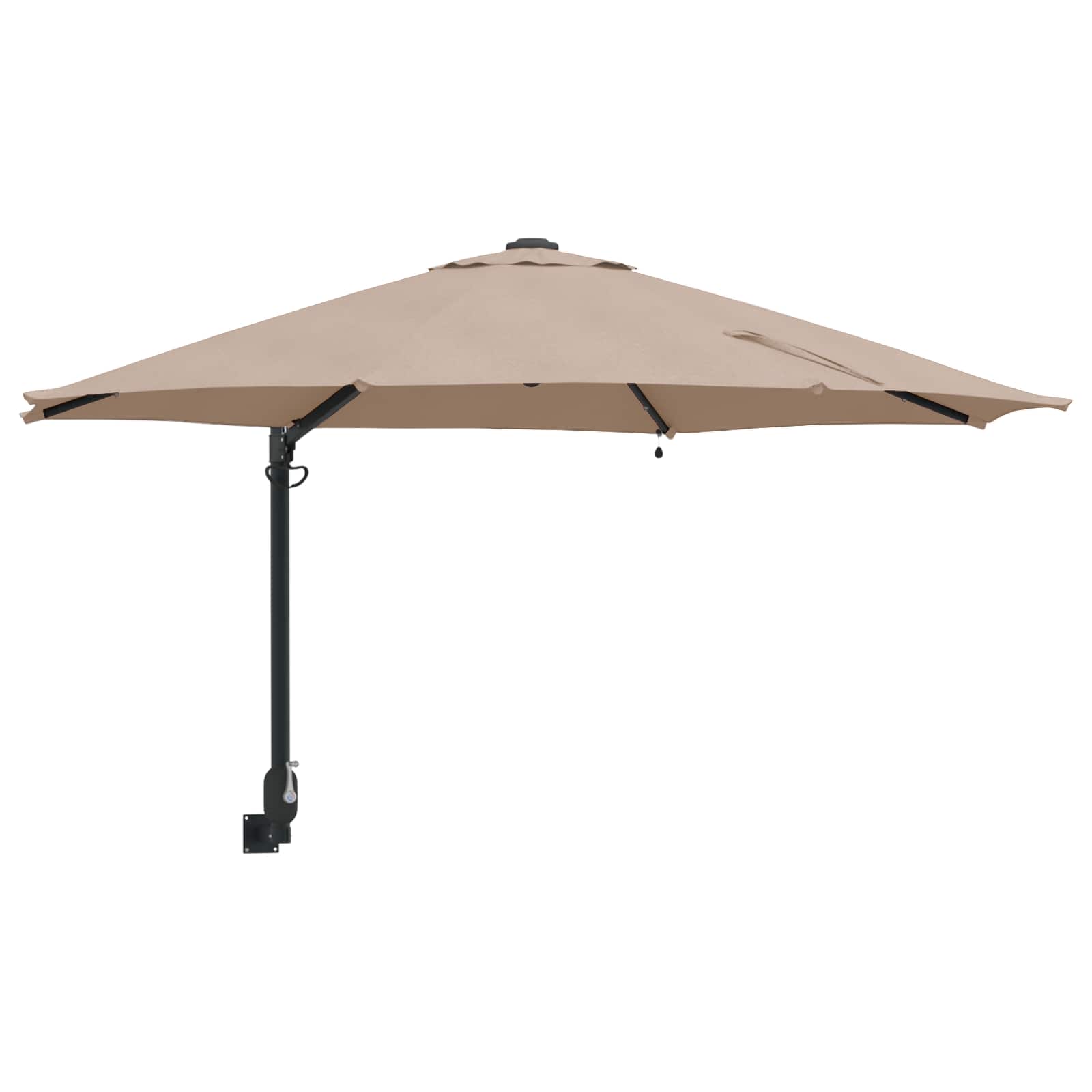 Vidaxx Gartensonnenschirm Taupe 248 x 248 x 148 cm Polyester und Stahl