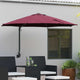 Vidaxxl Gartensonnenschirm Bordeauxrot 248 x 248 x 148 cm Polyester und Stahl