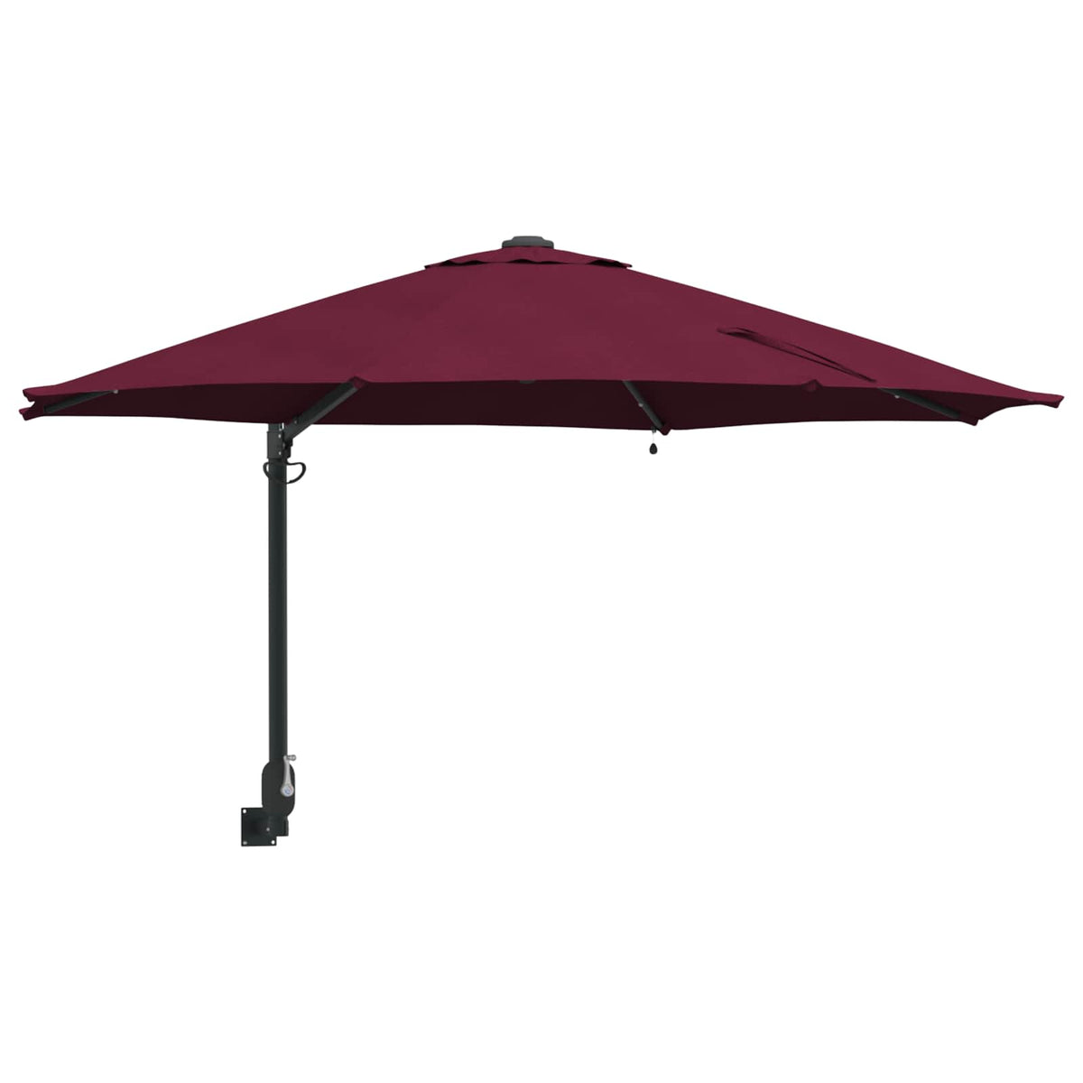 Vidaxxl Gartensonnenschirm Bordeauxrot 248 x 248 x 148 cm Polyester und Stahl