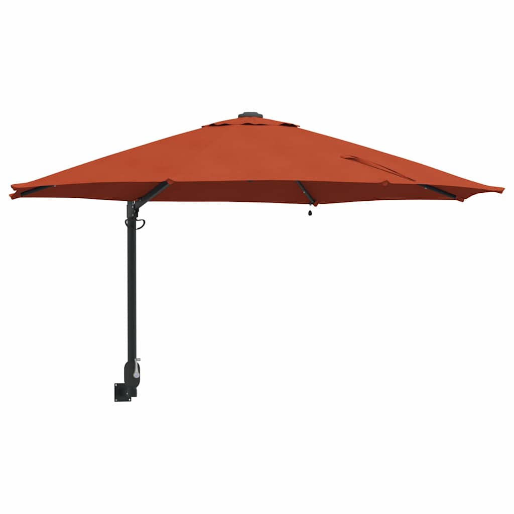 Vidaxxl Gartensonnenschirm Terrakotta 248 x 248 x 148 cm Polyester und Stahl