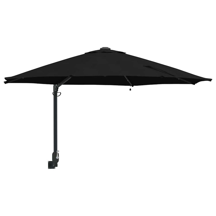 Vidaxx Gartensonnenschirm Schwarz 248 x 248 x 148 cm Polyester und Stahl