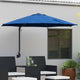 Vidaxxl Gartensonnenschirm Azurblau 248 x 248 x 148 cm Polyester und Stahl