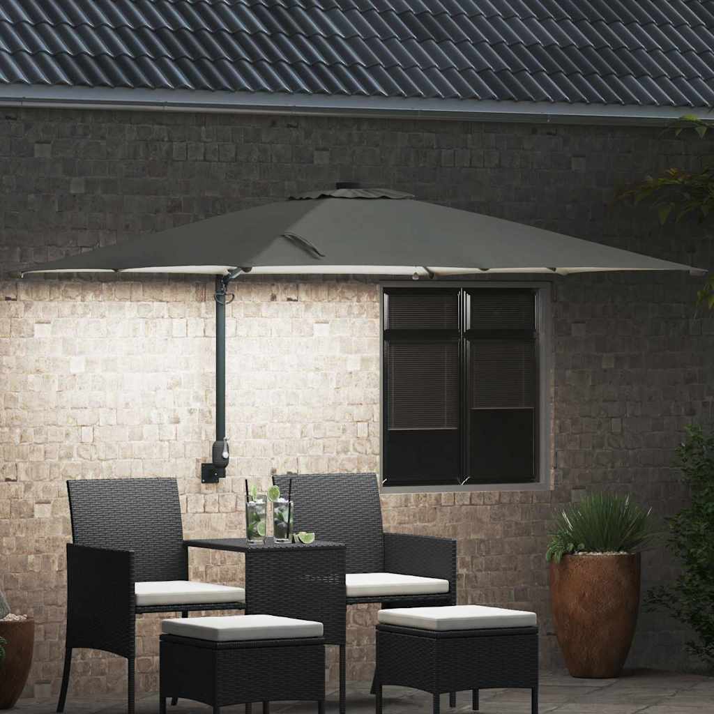 Vidaxxl Gartensonnenschirm Sand 248,5 x 247,5 x 160 cm Polyester und Stahl
