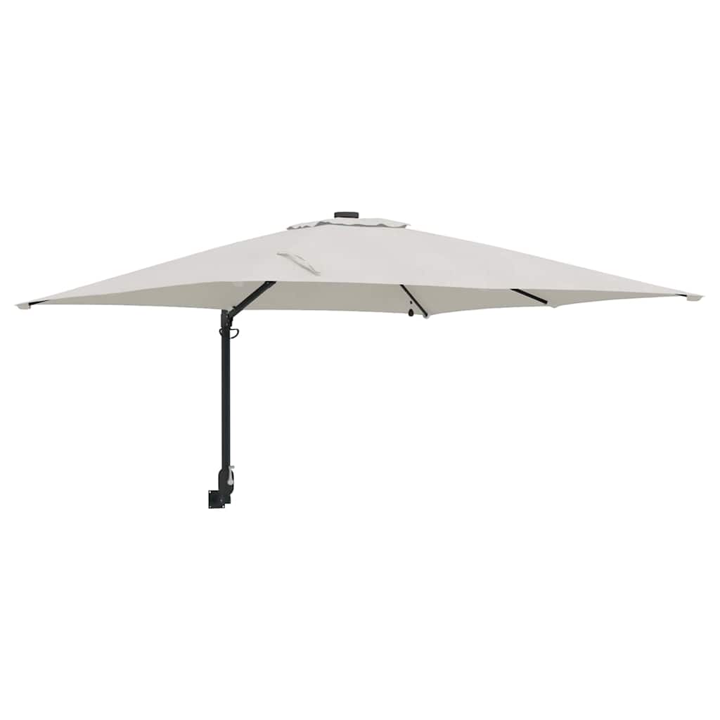 Vidaxxl Gartensonnenschirm Sand 248,5 x 247,5 x 160 cm Polyester und Stahl