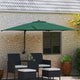 Vidaxxl Gartensonnenschirm grün 248,5 x 247,5 x 160 cm Polyester und Stahl