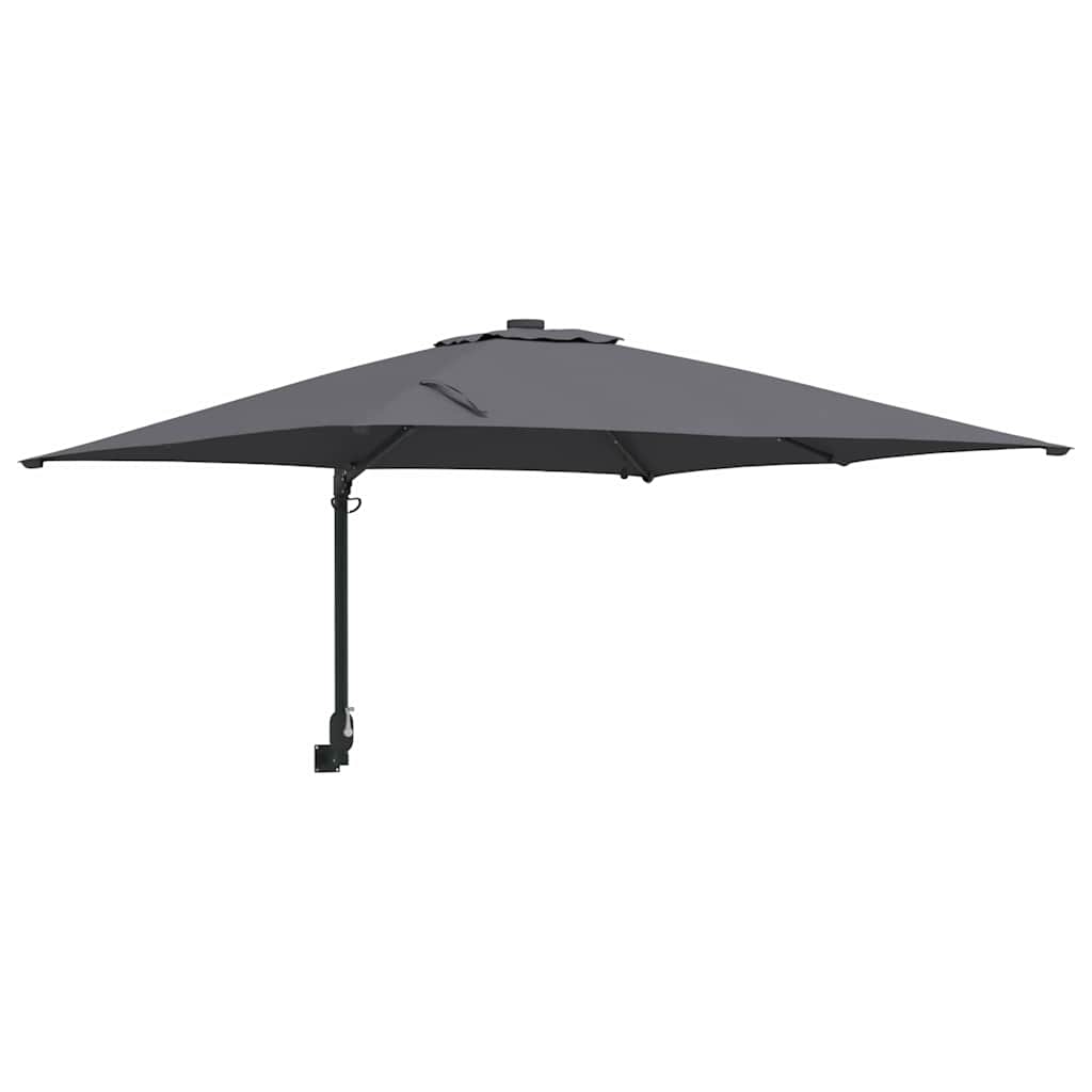 Vidaxxl Gartensonnenschirm Anthrazit 248,5 x 247,5 x 160 cm Polyester und Stahl