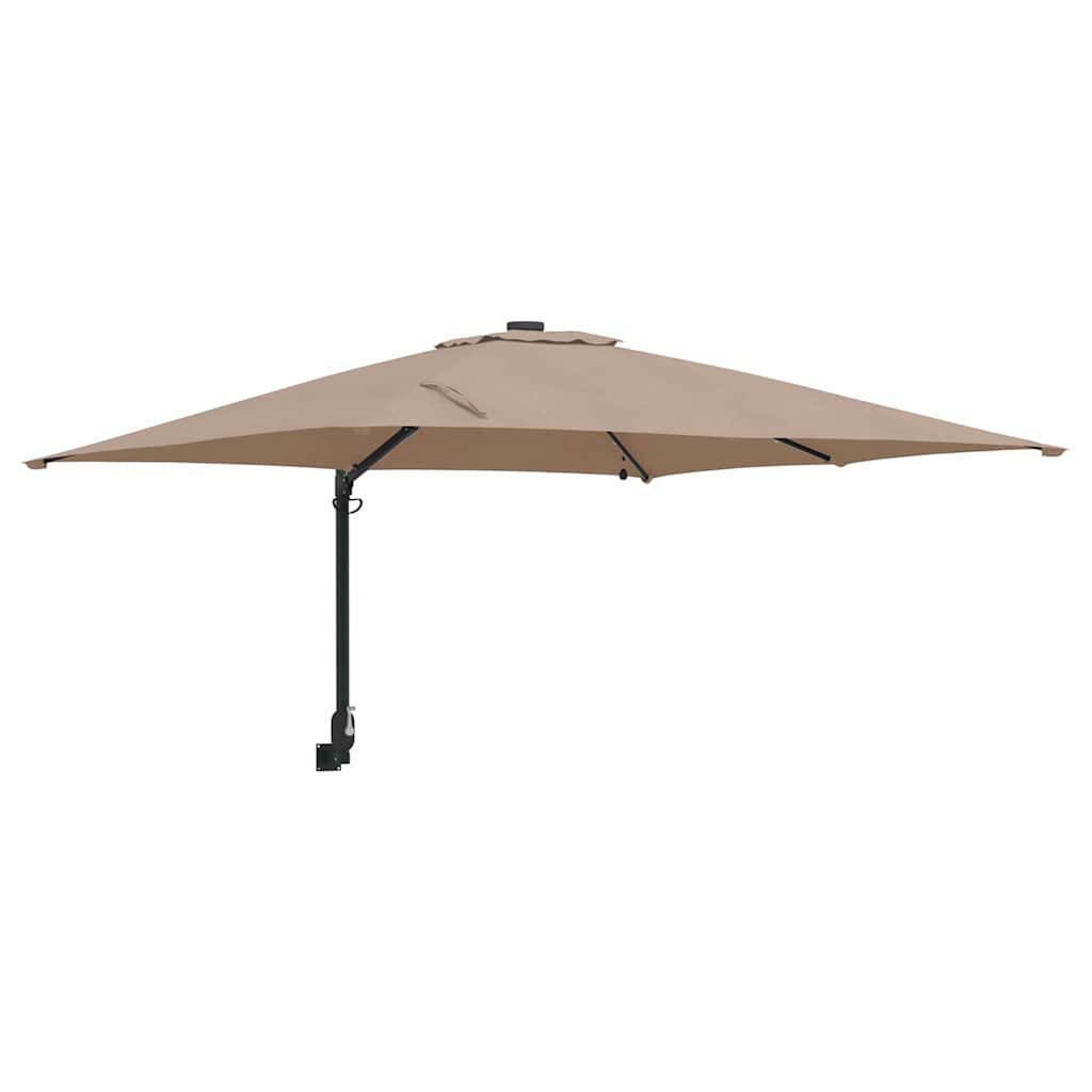 Vidaxxl Gartensonnenschirm Taupe 248,5 x 247,5 x 160 cm Polyester und Stahl