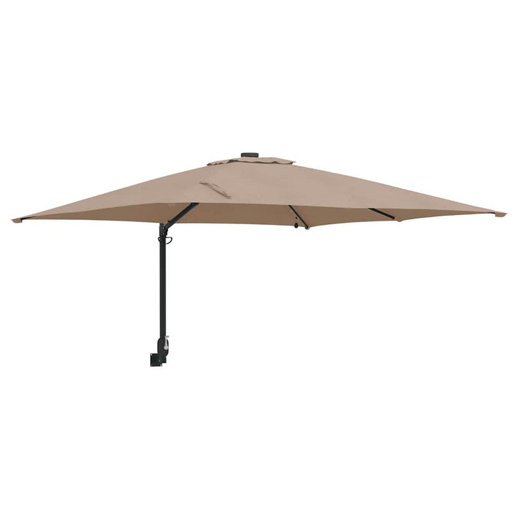Vidaxxl Gartensonnenschirm Taupe 248,5 x 247,5 x 160 cm Polyester und Stahl