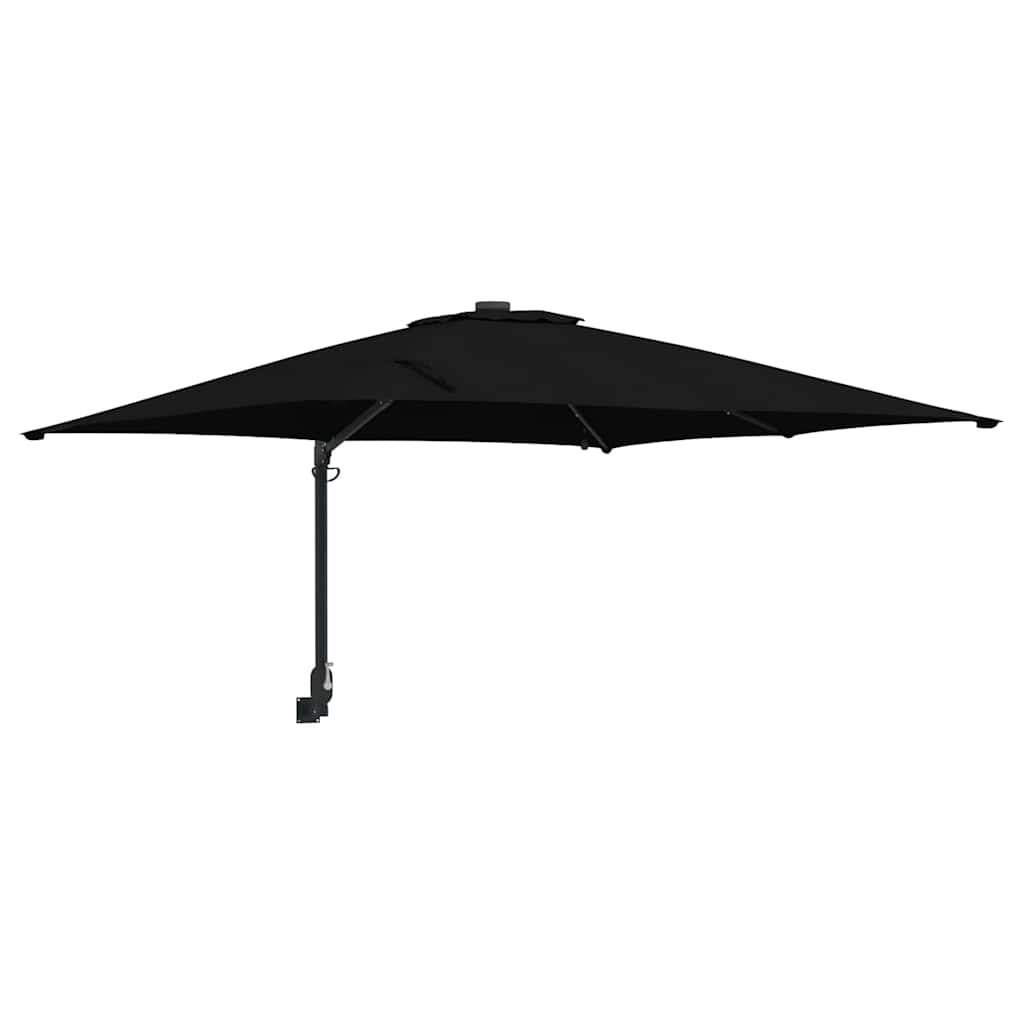 Vidaxxl Gartensonnenschirm schwarz 248,5 x 247,5 x 160 cm Polyester und Stahl