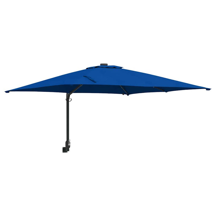 Vidaxxl Gartensonnenschirm Azurblau 248,5 x 247,5 x 160 cm Polyester und Stahl