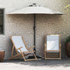 VidaXL Gartensonnenschirm Sand 294 x 150 x 223 cm Polyester und Stahl
