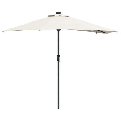 VidaXL Gartensonnenschirm Sand 294 x 150 x 223 cm Polyester und Stahl