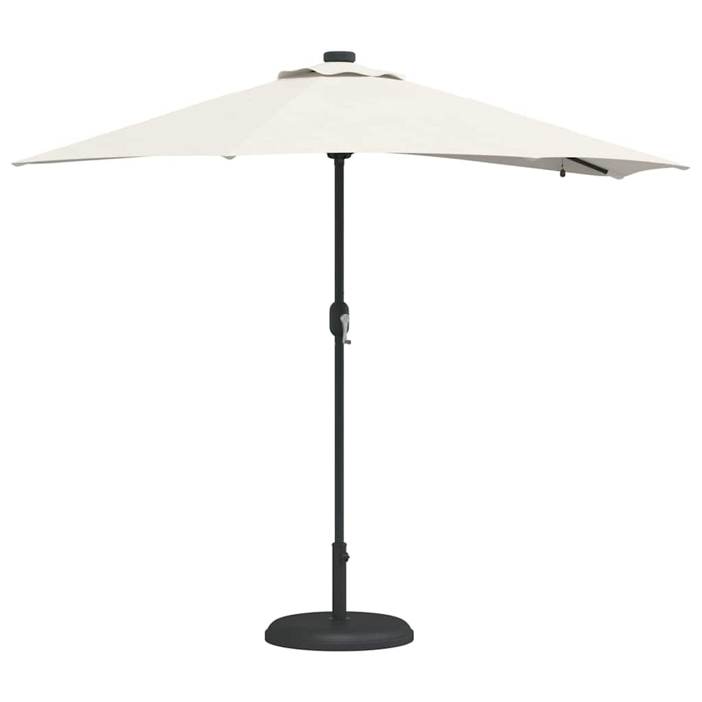 VidaXL Gartensonnenschirm Sand 294 x 150 x 223 cm Polyester und Stahl