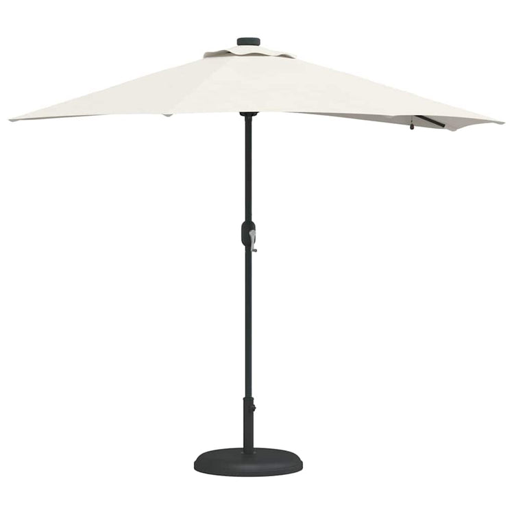 VidaXL Gartensonnenschirm Sand 294 x 150 x 223 cm Polyester und Stahl