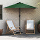 Vidaxxl Gartensonnenschirm grün 294 x 150 x 223 cm Polyester und Stahl