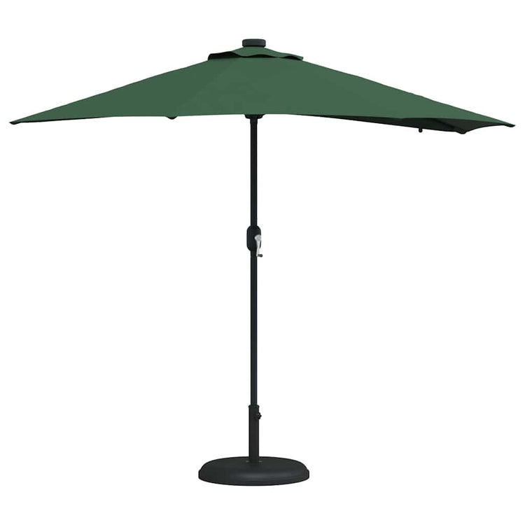 Vidaxxl Gartensonnenschirm grün 294 x 150 x 223 cm Polyester und Stahl