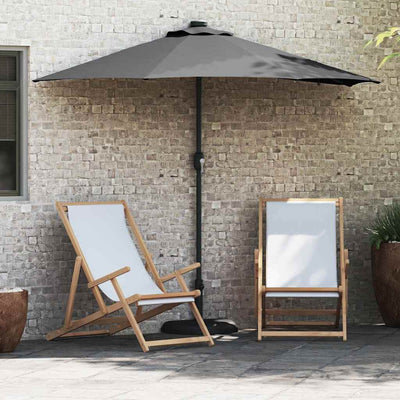 Vidaxxl Gartensonnenschirm Anthrazit 294 x 150 x 223 cm Polyester und Stahl