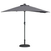 Vidaxxl Gartensonnenschirm Anthrazit 294 x 150 x 223 cm Polyester und Stahl