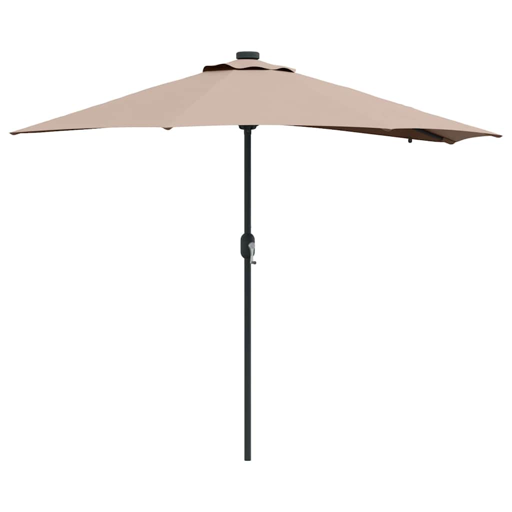 Vidaxx Gartensonnenschirm Taupe 294 x 150 x 223 cm Polyester und Stahl