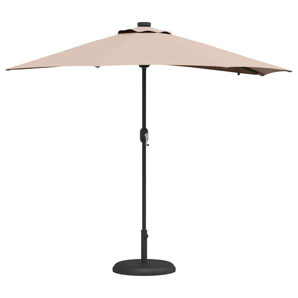Vidaxx Gartensonnenschirm Taupe 294 x 150 x 223 cm Polyester und Stahl
