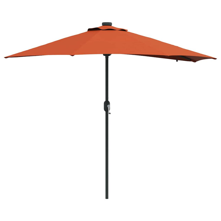 Vidaxxl Gartensonnenschirm Terrakotta 294 x 150 x 223 cm Polyester und Stahl