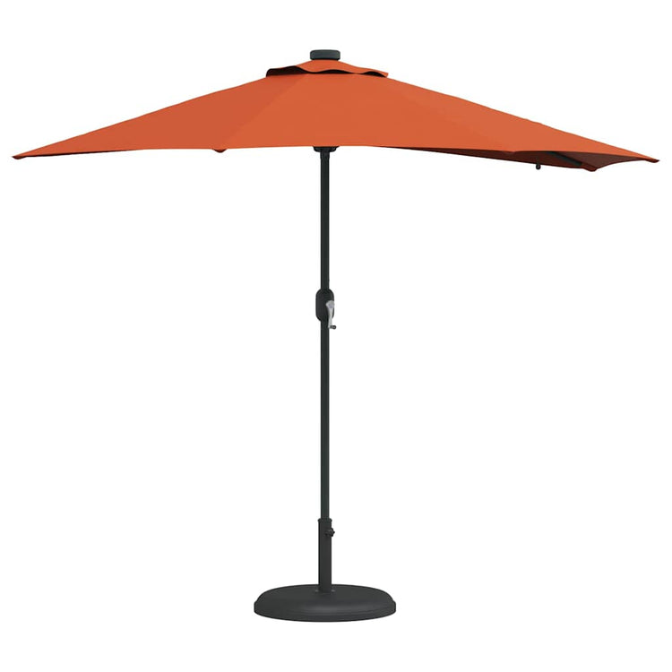 Vidaxxl Gartensonnenschirm Terrakotta 294 x 150 x 223 cm Polyester und Stahl