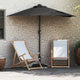 Vidaxx Gartensonnenschirm Schwarz 294 x 150 x 223 cm Polyester und Stahl