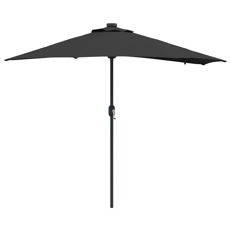 Vidaxx Gartensonnenschirm Schwarz 294 x 150 x 223 cm Polyester und Stahl