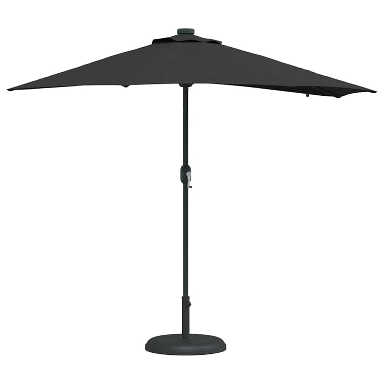 Vidaxx Gartensonnenschirm Schwarz 294 x 150 x 223 cm Polyester und Stahl