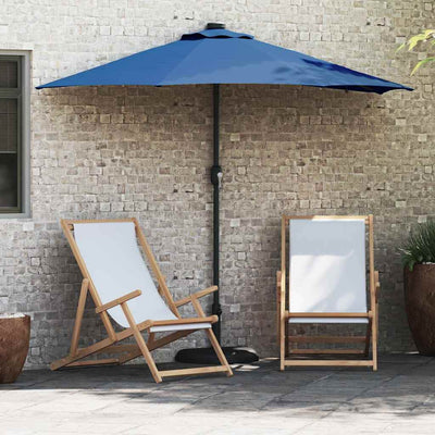 Vidaxxl Gartensonnenschirm Azurblau 294 x 150 x 223 cm Polyester und Stahl