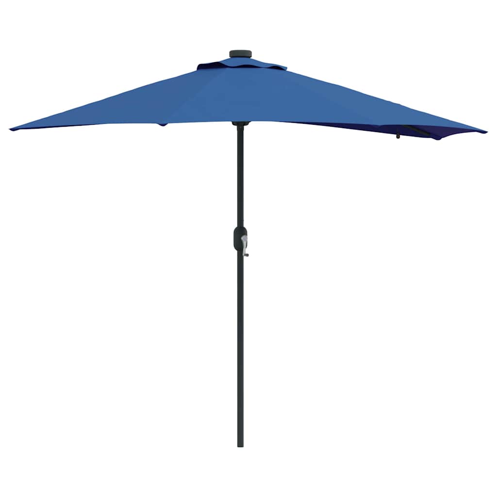 Vidaxxl Gartensonnenschirm Azurblau 294 x 150 x 223 cm Polyester und Stahl