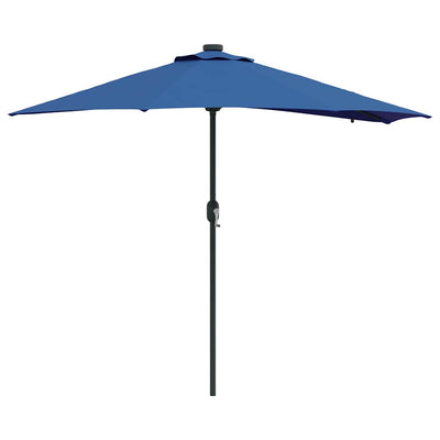 Vidaxxl Gartensonnenschirm Azurblau 294 x 150 x 223 cm Polyester und Stahl