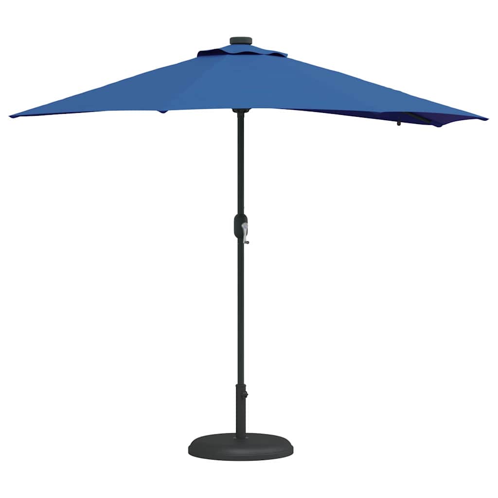 Vidaxxl Gartensonnenschirm Azurblau 294 x 150 x 223 cm Polyester und Stahl