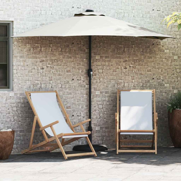 VidaXL Gartensonnenschirm Sand 294 x 150 x 224 cm Polyester und Stahl