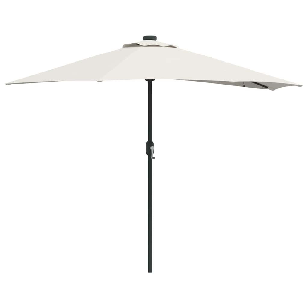 VidaXL Gartensonnenschirm Sand 294 x 150 x 224 cm Polyester und Stahl