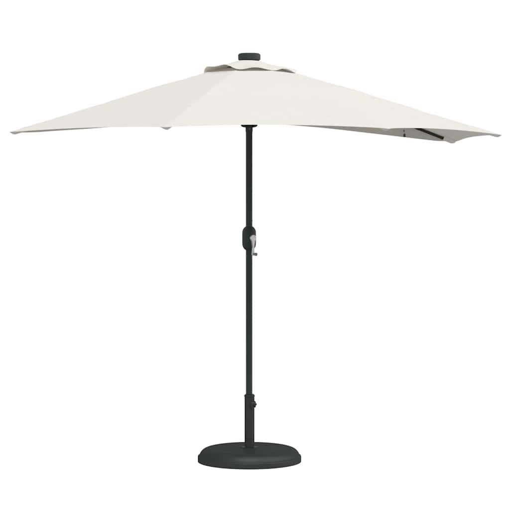 VidaXL Gartensonnenschirm Sand 294 x 150 x 224 cm Polyester und Stahl