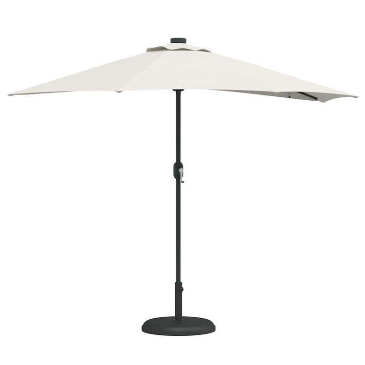 VidaXL Gartensonnenschirm Sand 294 x 150 x 224 cm Polyester und Stahl