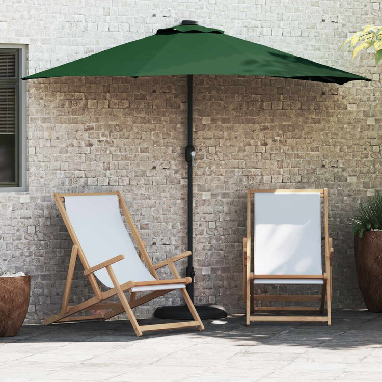 Vidaxxl Gartensonnenschirm grün 294 x 150 x 224 cm Polyester und Stahl