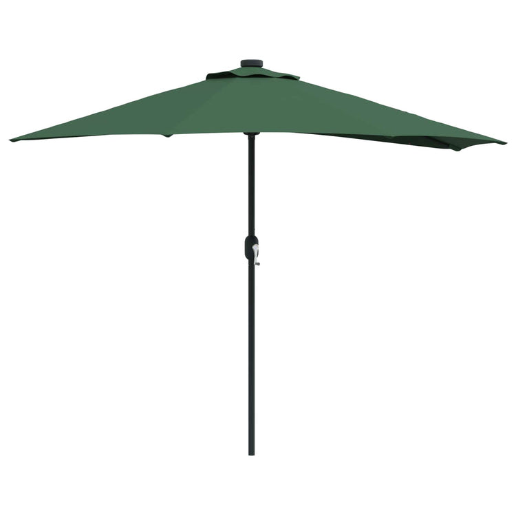 Vidaxxl Gartensonnenschirm grün 294 x 150 x 224 cm Polyester und Stahl